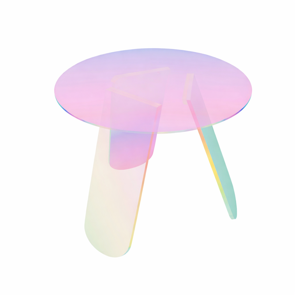 Round Iridescent Side Table