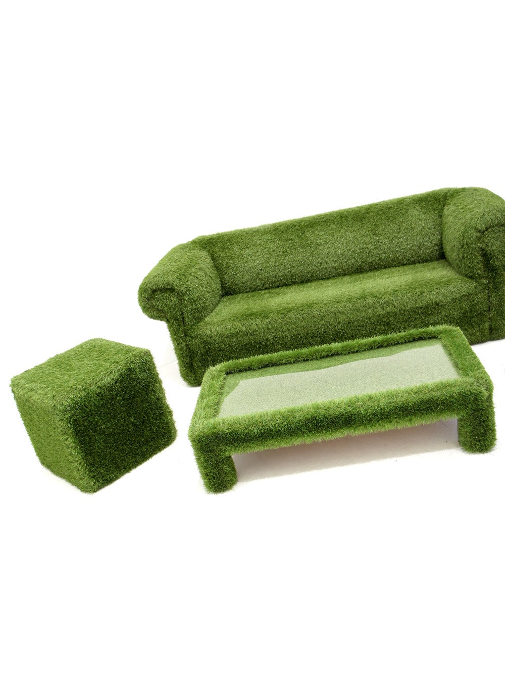 Grass Chesterfield Sofa 3 Seater