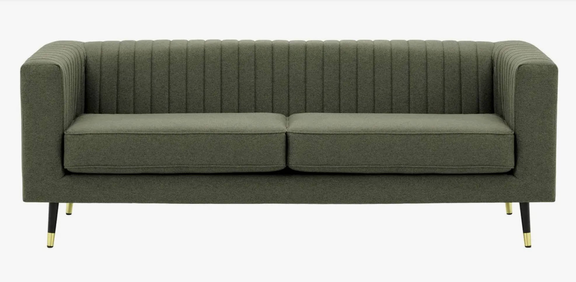 Slender 3 Seater Sofa - Forest Green