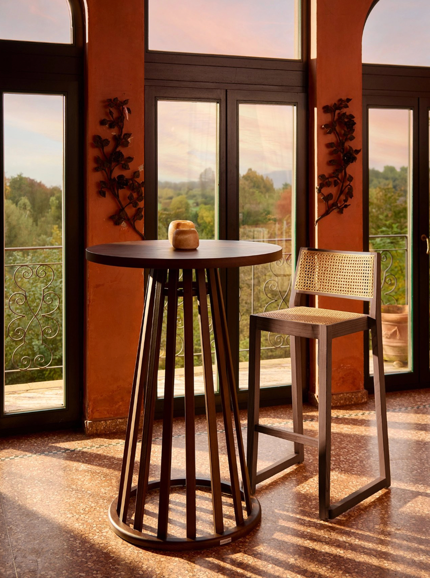 Mundi High Stool Walnut