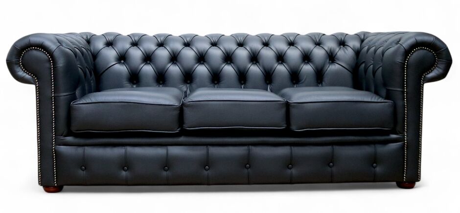 Black Chesterfield Leather