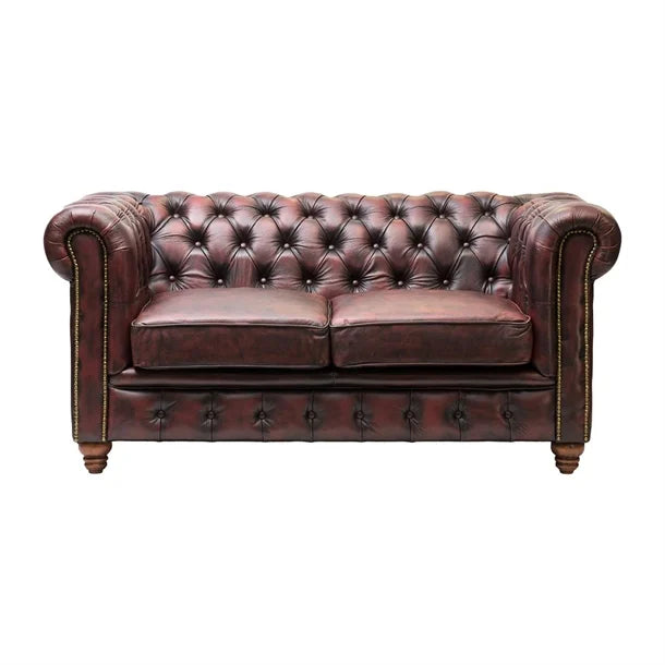 Chesterfield Leather Two-Seater