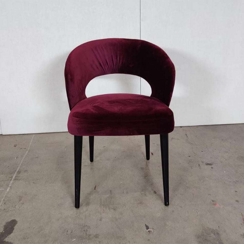 Plum Velvet Accent Chair