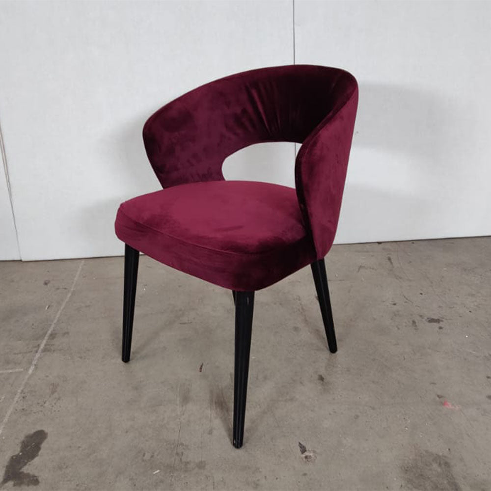 Plum Velvet Accent Chair
