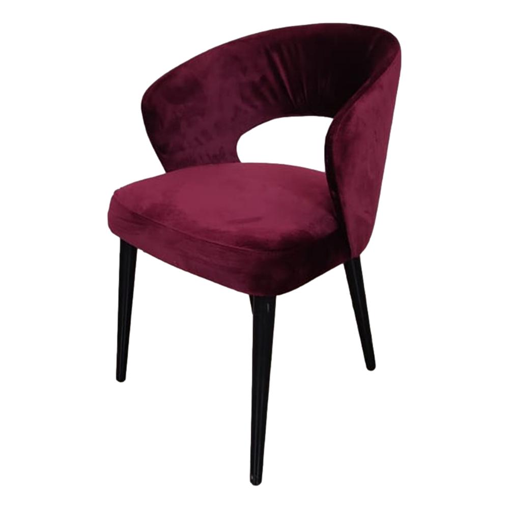 Plum Velvet Accent Chair