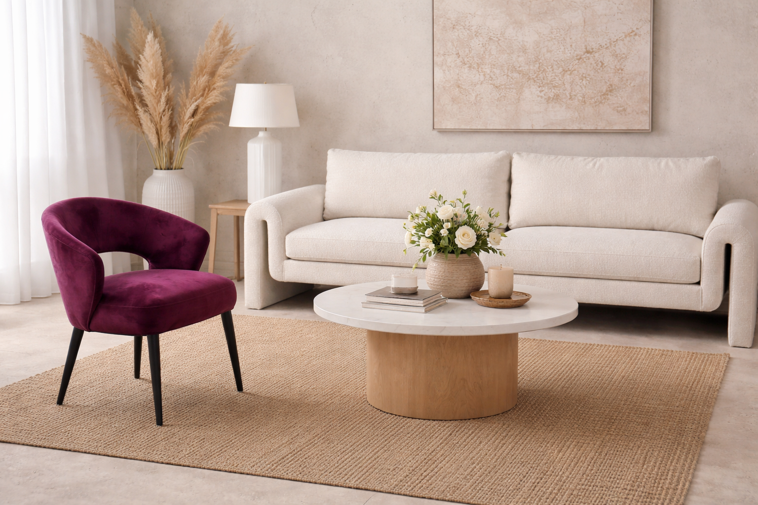 Maroon Accent Chair