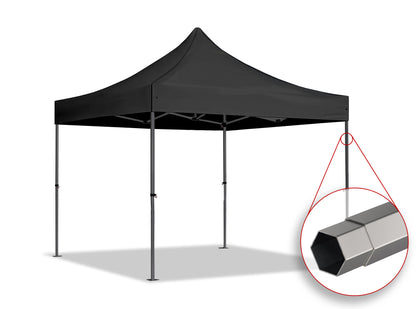 3m x 3m Pop Up Tent - Black