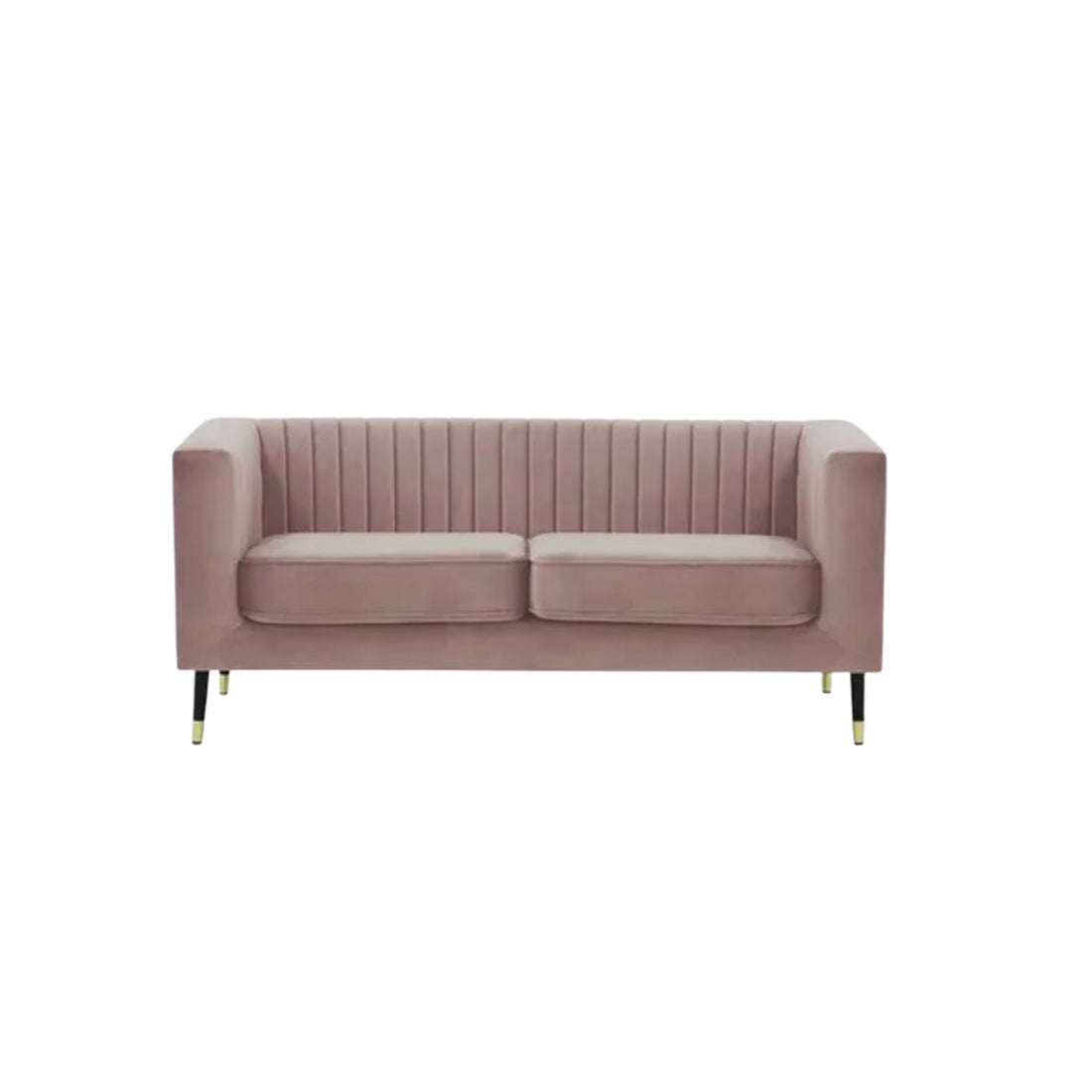 Blush Velvet Slender Sofa