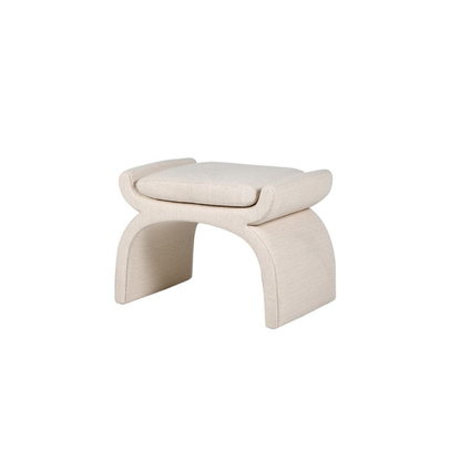 Cream Bouclé Arch Stool