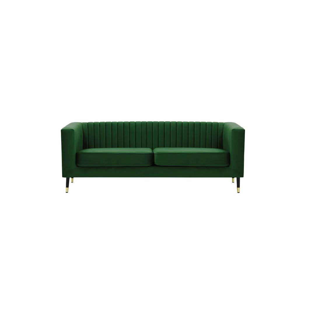 Slender 3 Seater Sofa - Forest Green