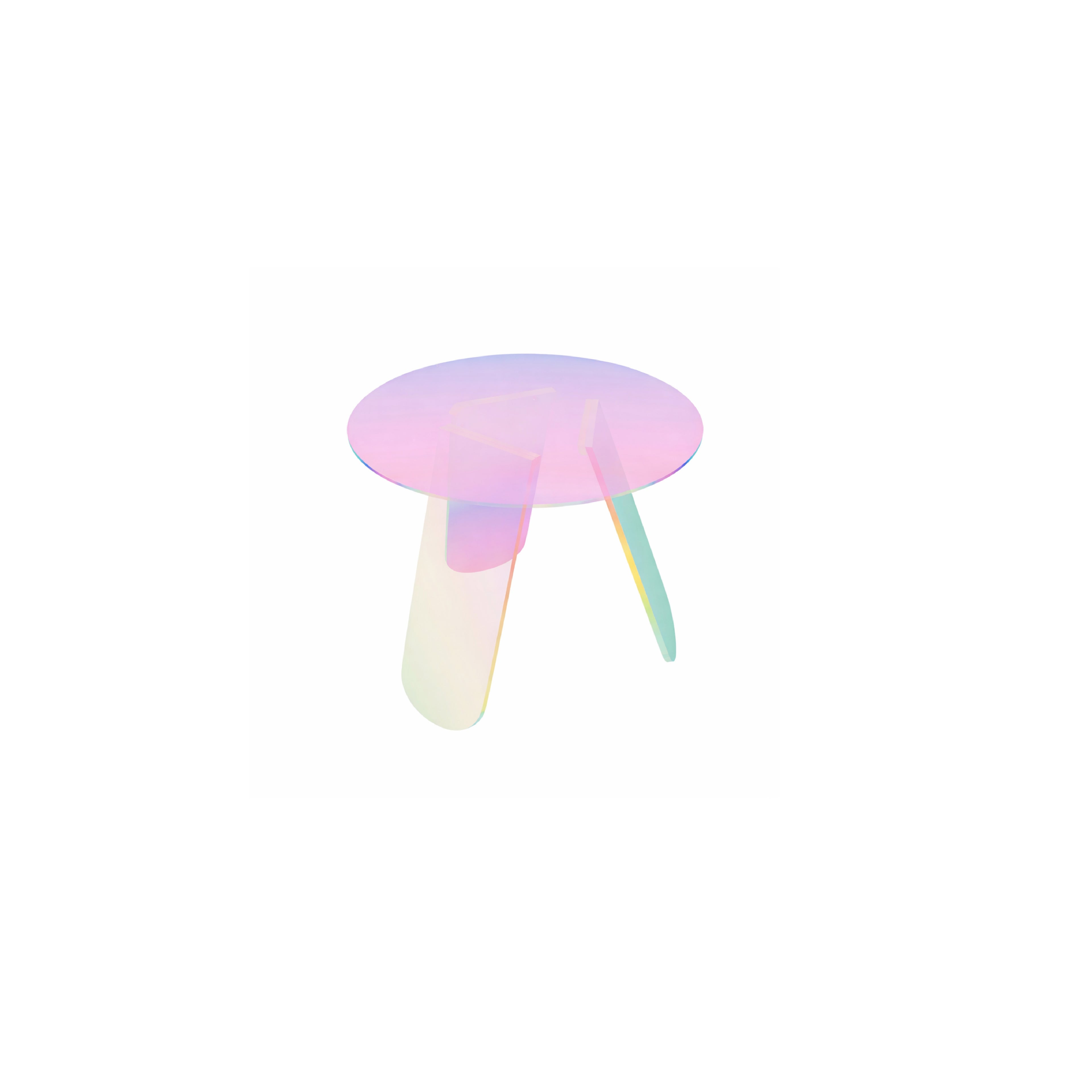 Round Iridescent Side Table