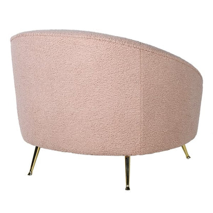 Blush Boucle Curve Chair