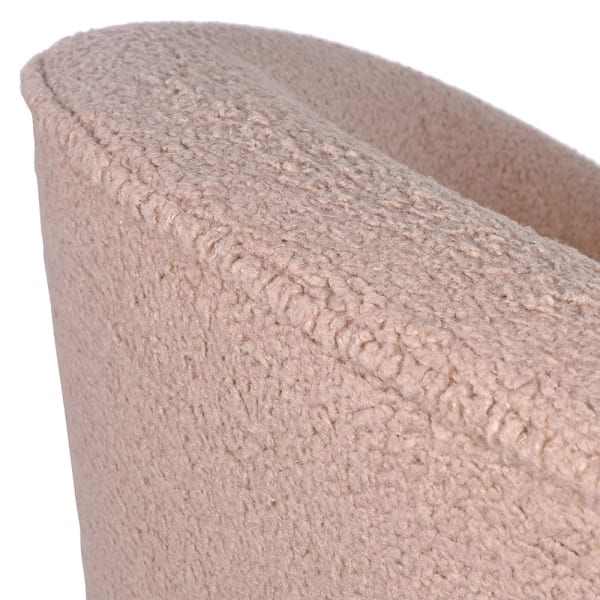 Blush Boucle Curve Chair