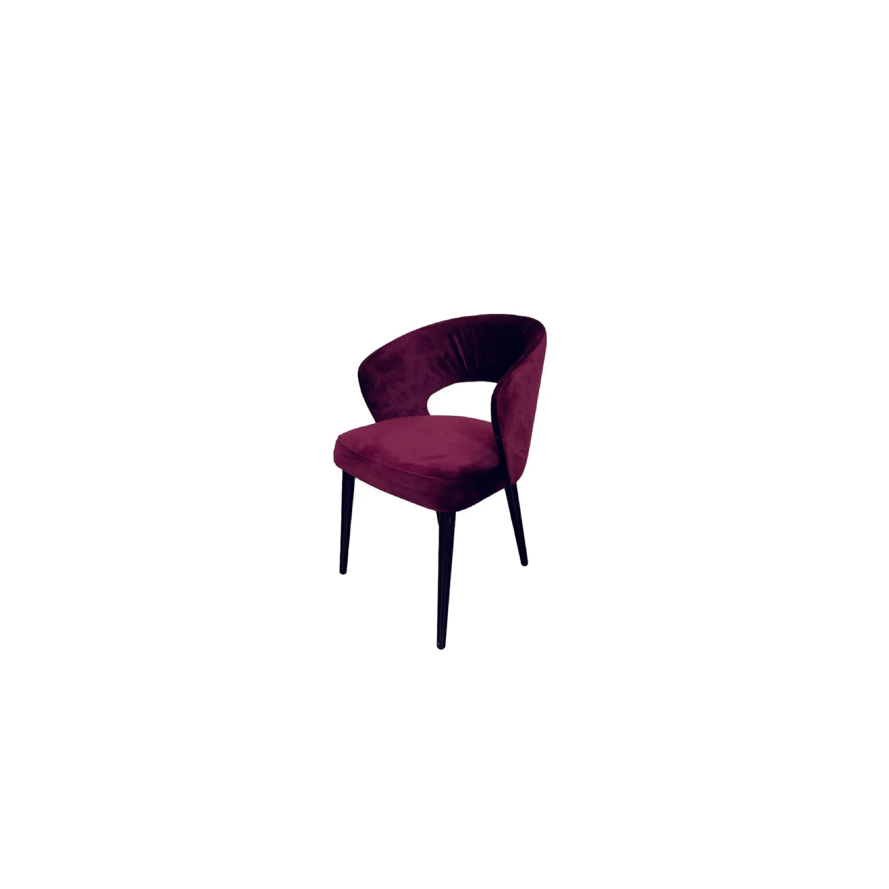 Plum Velvet Accent Chair