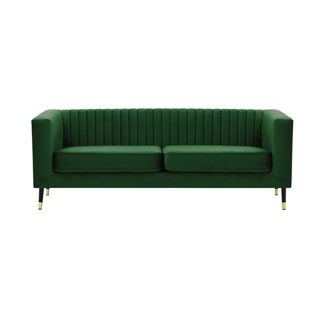 Green Velvet 3 Seater