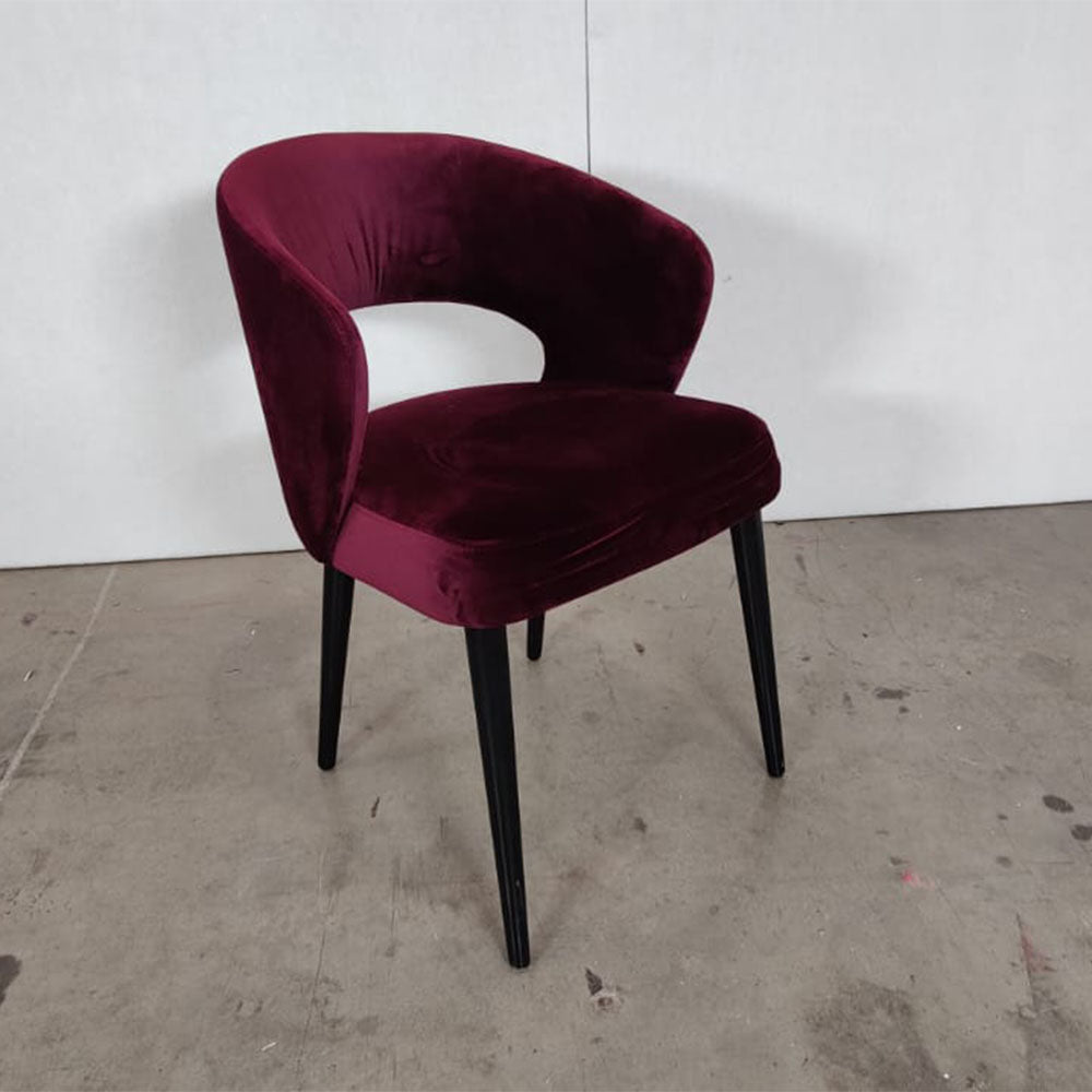 Plum Velvet Accent Chair